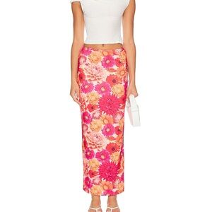 Floral midi skirt